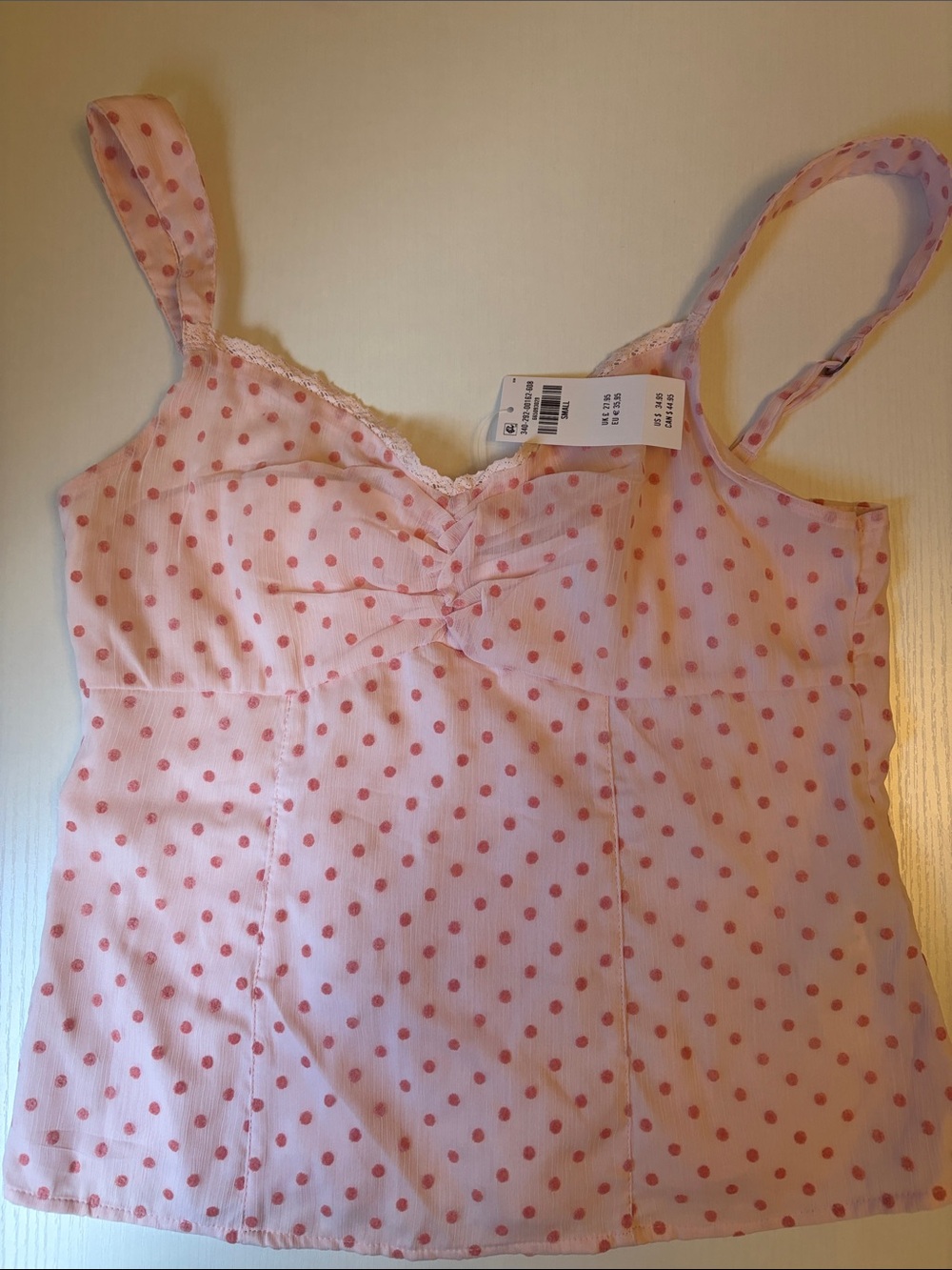 BNWT Pink Polka Dot Woman’s Tank Top